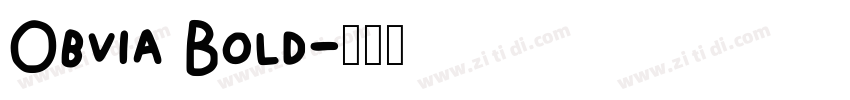 Obvia Bold字体转换